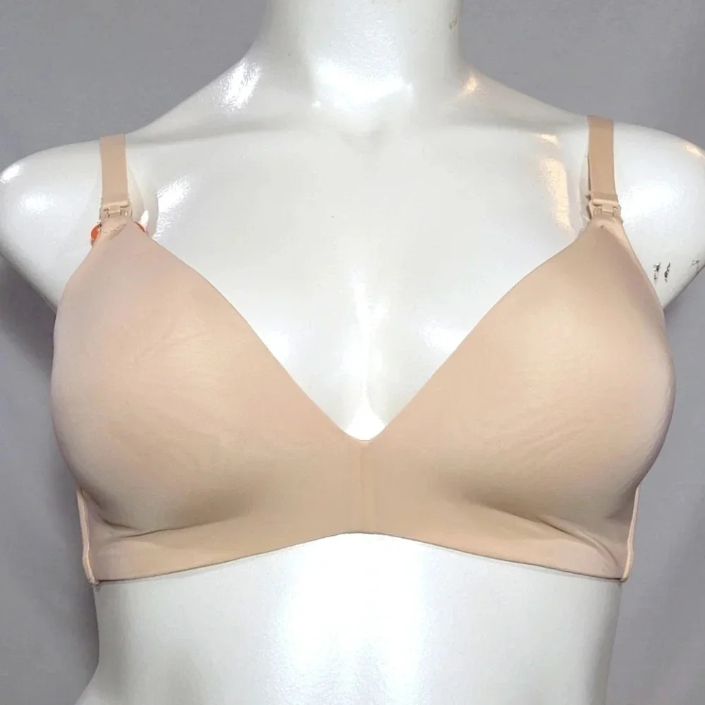 38D Gilligan O'Malley Nursing Maternity Micro Wireless Wire Free Bra Mochachino
